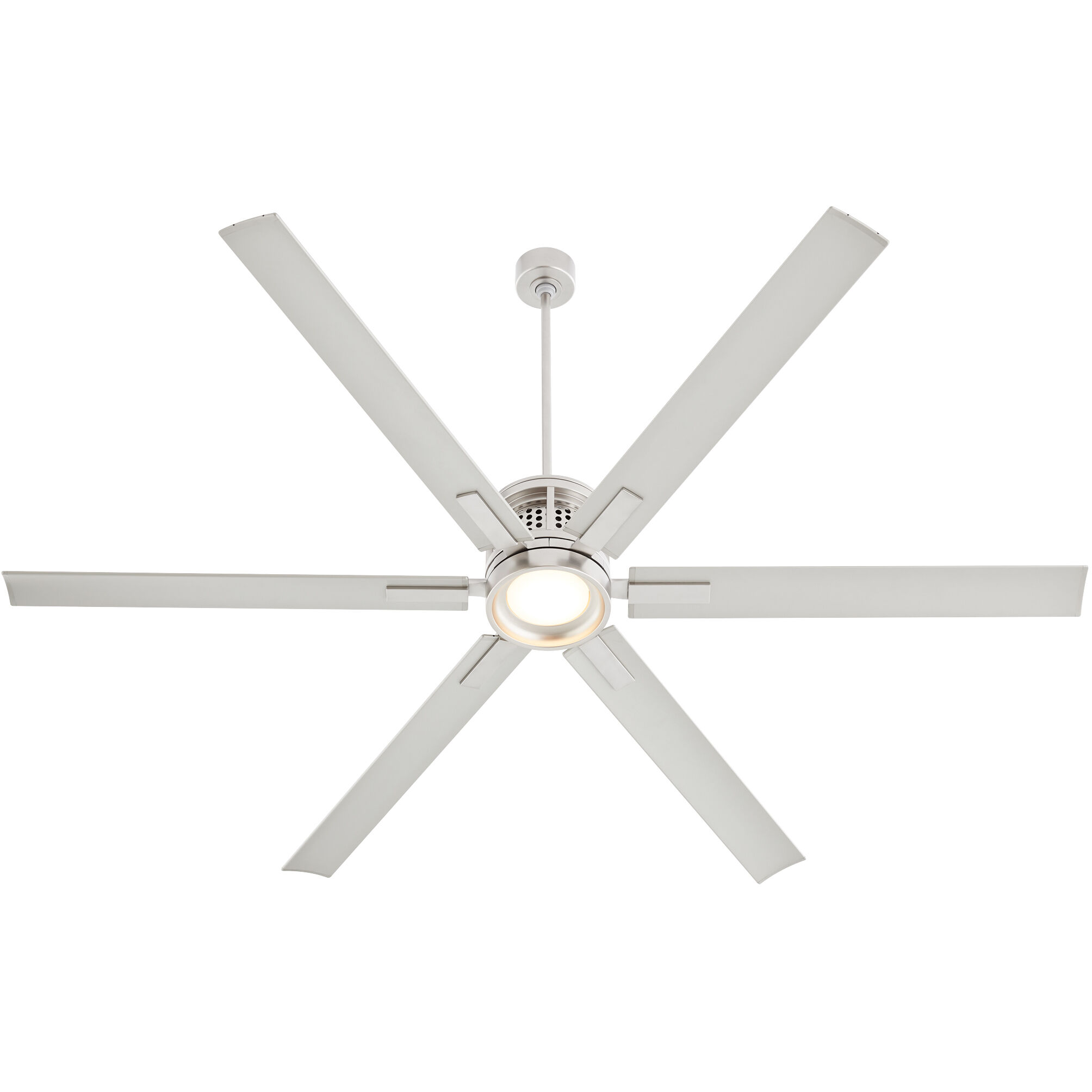 Zeus 80 inch Satin Nickel Patio Fan