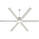 Zeus 80 inch Satin Nickel Patio Fan