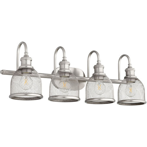 Omni 4 Light 30.5 inch Satin Nickel Vanity Light Wall Light