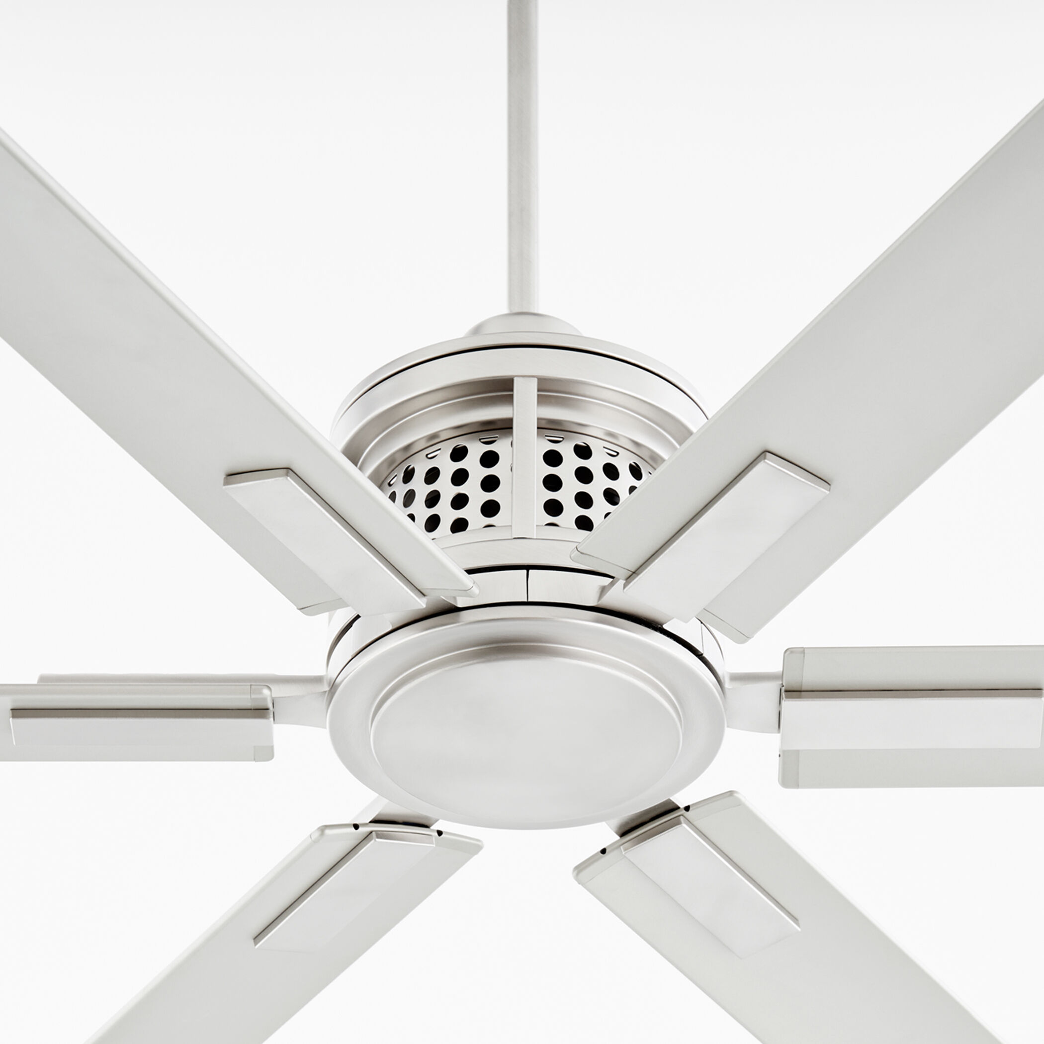 Zeus 80 inch Satin Nickel Patio Fan