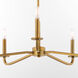 Rutherford 5 Light 24.5 inch Brushed Brass Chandelier Ceiling Light