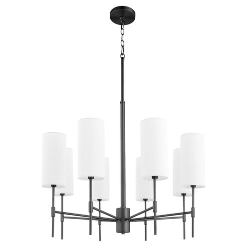 Hamilton 8 Light 28 inch Matte Black Chandelier Ceiling Light