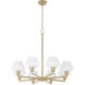 Cassini 8 Light 33 inch Aged Brass Chandelier Ceiling Light