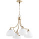 Enclave 4 Light 22 inch Aged Silver Leaf Chandelier Ceiling Light