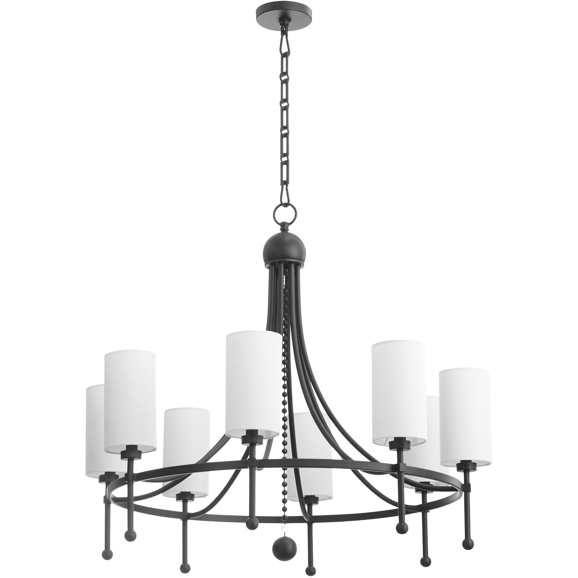 Lee Boulevard 8 Light 32.25 inch Matte Black Chandelier Ceiling Light
