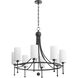 Lee Boulevard 8 Light 32.25 inch Matte Black Chandelier Ceiling Light