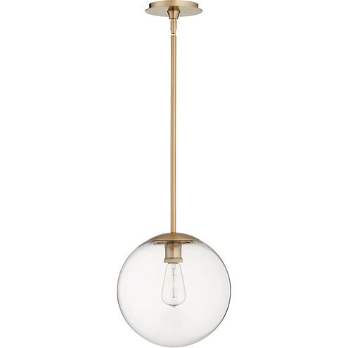 Fort Worth 1 Light 12 inch Aged Brass Pendant Ceiling Light