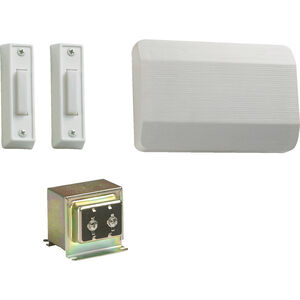 Lighting Accessory White Double Entry Chime Doorbell in 2, 1