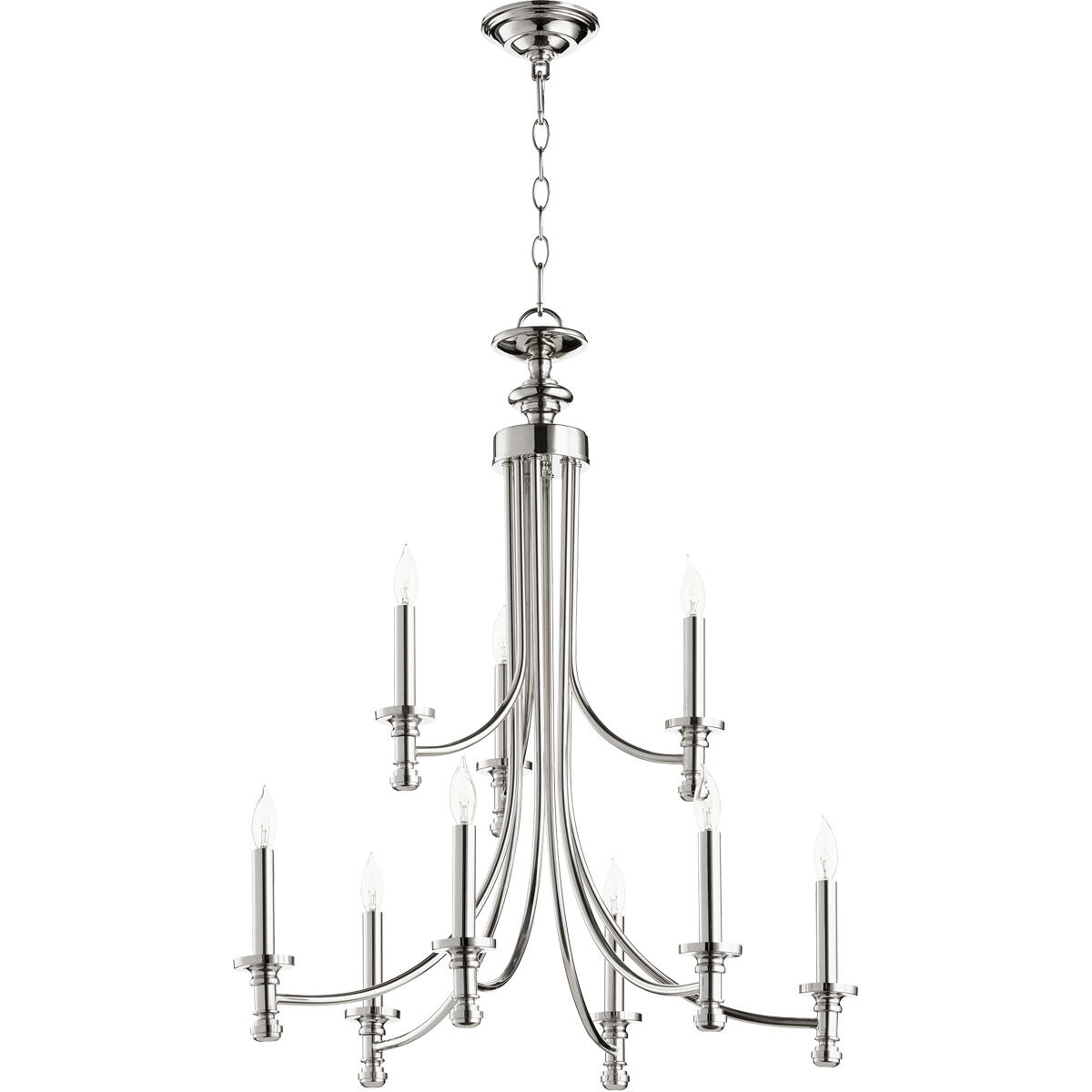 Rossington 9 Light 26.5 inch Polished Nickel Chandelier Ceiling Light
