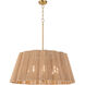 Anton 8 Light 32 inch Brushed Brass Pendant Ceiling Light