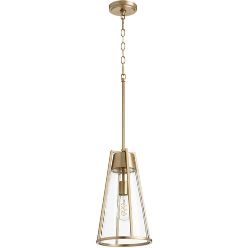 Fort Worth 1 Light 9 inch Aged Brass Mini Pendant Ceiling Light