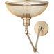 Omni 24 inch 100.00 watt Aged Brass Swing Arm Wall Sconce Wall Light, Large