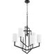 Bolivar 6 Light 28 inch Matte Black Chandelier Ceiling Light