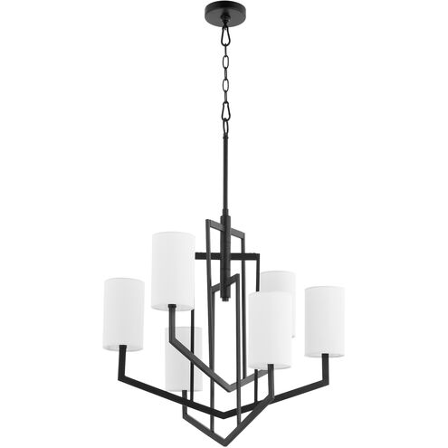 Bolivar 6 Light 28 inch Matte Black Chandelier Ceiling Light