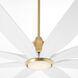 Rosales 60 inch Aged Brass with Studio White Blades Patio Fan