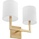 Bolero 2 Light 15 inch Aged Brass Wall Sconce Wall Light