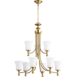 Rossington 9 Light 30 inch Aged Brass Chandelier Ceiling Light
