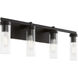 Kilbey 4 Light 27 inch Matte Black Vanity Light Wall Light