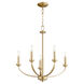 Reyes 5 Light 26 inch Aged Brass Chandelier Ceiling Light