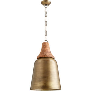 Artisan 1 Light 13 inch Artisan's Brass Pendant Ceiling Light