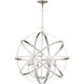 Celeste 6 Light 26 inch Satin Nickel Chandelier Ceiling Light, Sphere