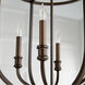 Richmond 4 Light 18 inch Oiled Bronze Mini Chandelier Ceiling Light