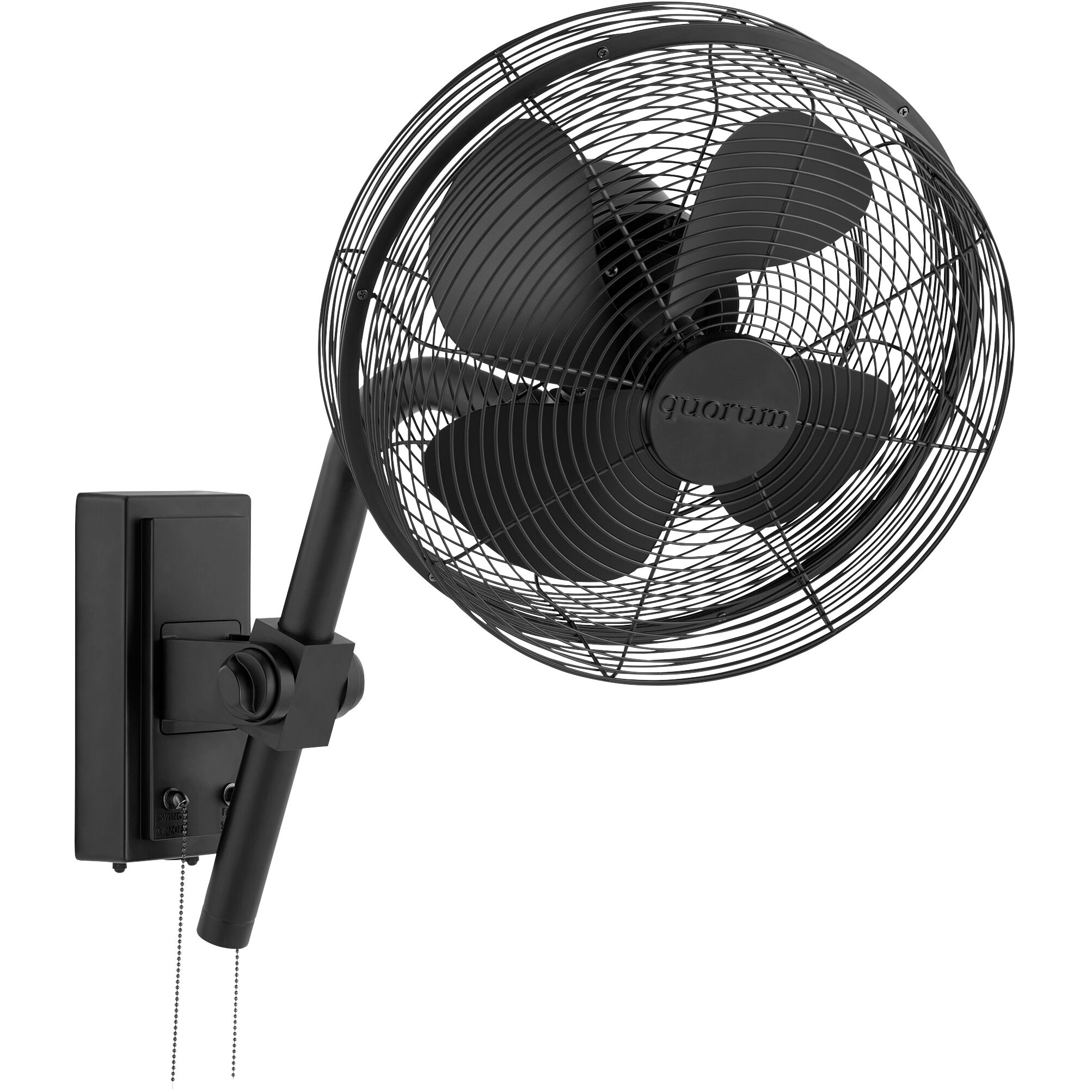 Cyprus 29 inch Matte Black Patio Wall Fan