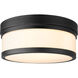 Celeste 2 Light 12 inch Noir Flush Mount Ceiling Light