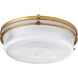 Emory 1 Light 14 inch Brushed Brass Flush Mount Ceiling Light