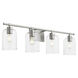 Tribute 4 Light 35 inch Satin Nickel Vanity Light Wall Light