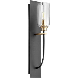 Espy 1 Light 5 inch Noir and Aged Brass Wall Sconce Wall Light