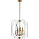 Broadway 8 Light 21 inch Aged Brass Pendant Ceiling Light