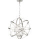 Celeste 4 Light 19 inch Polished Nickel Chandelier Ceiling Light, Sphere