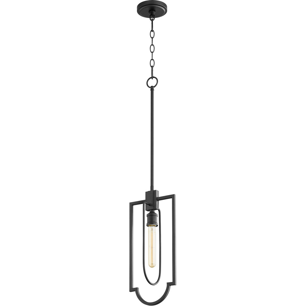 Fort Worth 1 Light 8 inch Noir Mini Pendant Ceiling Light