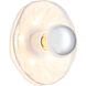 Del Rey 8 inch Brushed Brass/Studio White Wall Sconce Wall Light