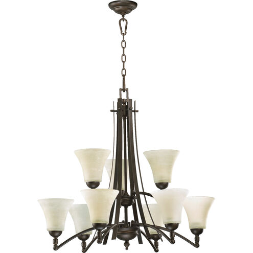 Aspen 9 Light 30 inch Oiled Bronze Chandelier Ceiling Light