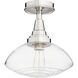 Lenticular 1 Light 13 inch Polished Nickel Semi Flush Mount Ceiling Light