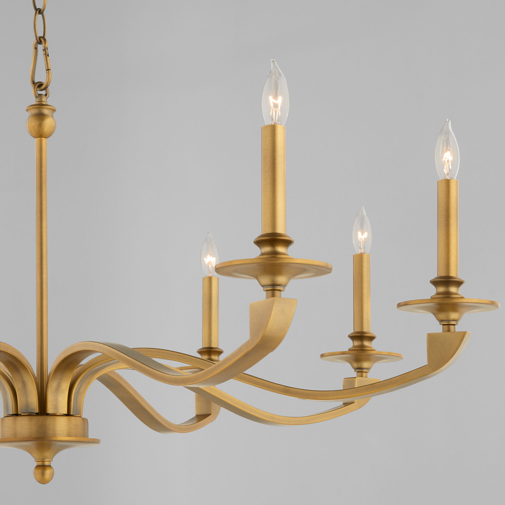 Chantelle 8 Light 40 inch Brushed Brass Chandelier Ceiling Light