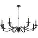 Chantelle 8 Light 40 inch Matte Black Chandelier Ceiling Light