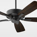 Ovation 52 inch Matte Black with Matte Black/Walnut Blades Ceiling Fan in Not Included