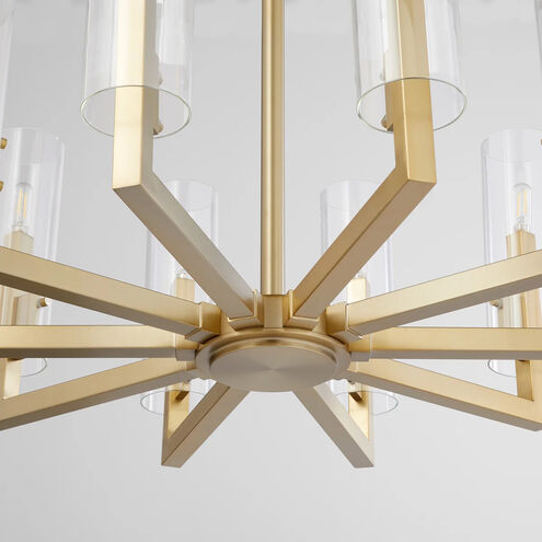 Harbin 10 Light 32 inch Aged Brass Chandelier Ceiling Light