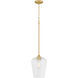 Raymond 1 Light 8 inch Aged Brass Pendant Ceiling Light