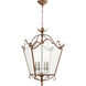 Salento 4 Light 19 inch Vintage Copper Mini Chandelier Ceiling Light