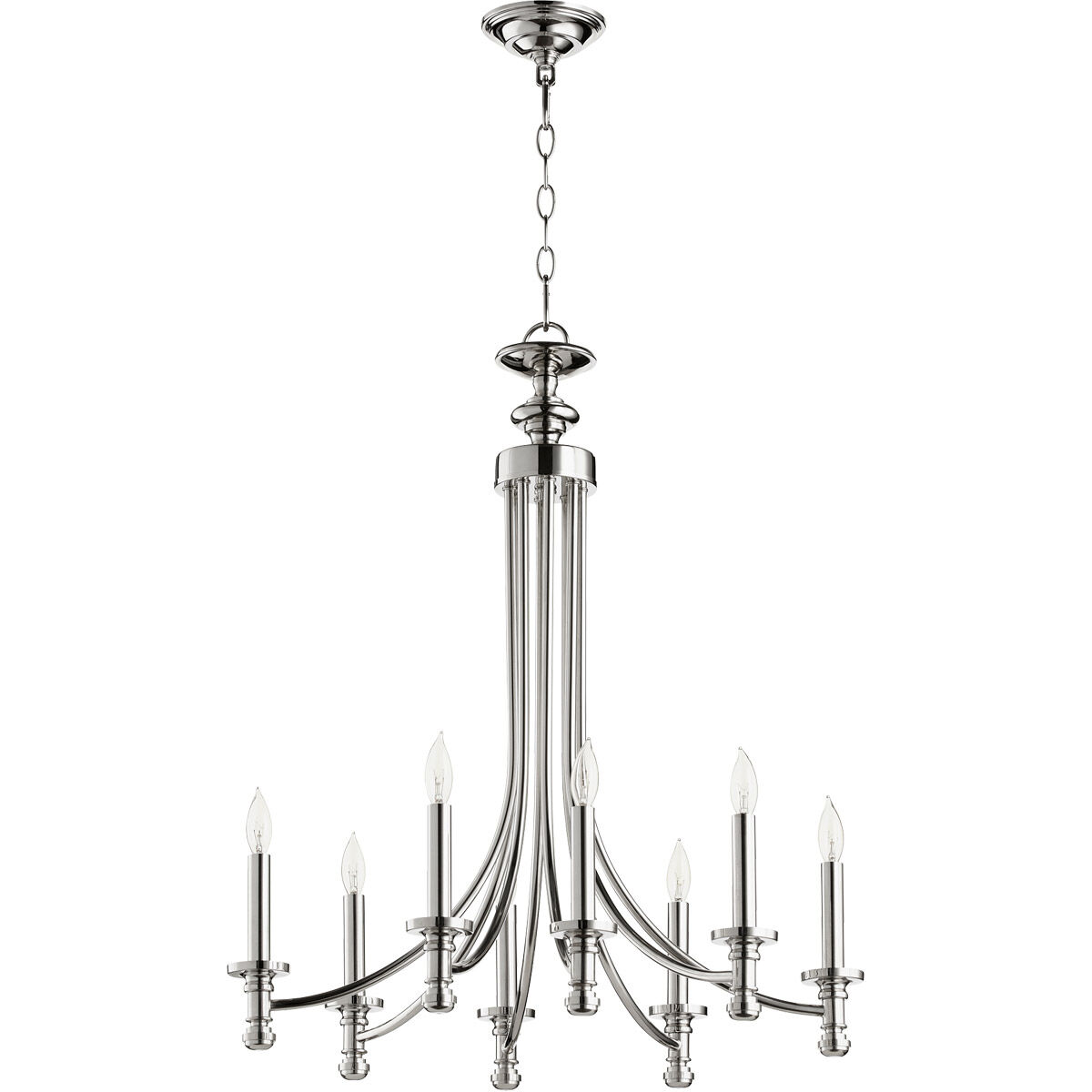 Rossington 8 Light 24.5 inch Polished Nickel Chandelier Ceiling Light