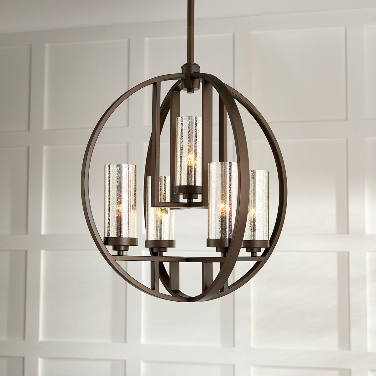 Julian 5 Light 24 inch Oiled Bronze Chandelier Ceiling Light