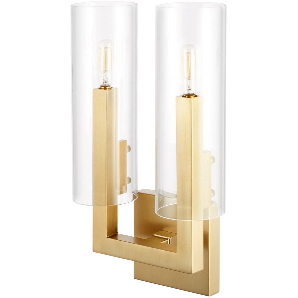 Harbin 2 Light 9 inch Aged Brass Wall Mount Wall Light