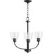 Reyes 3 Light 22 inch Textured Black Chandelier Ceiling Light