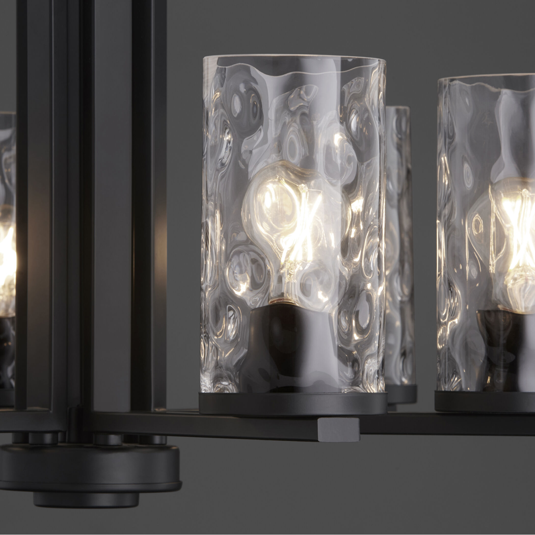 Steinway 6 Light 25 inch Matte Black Chandelier Ceiling Light