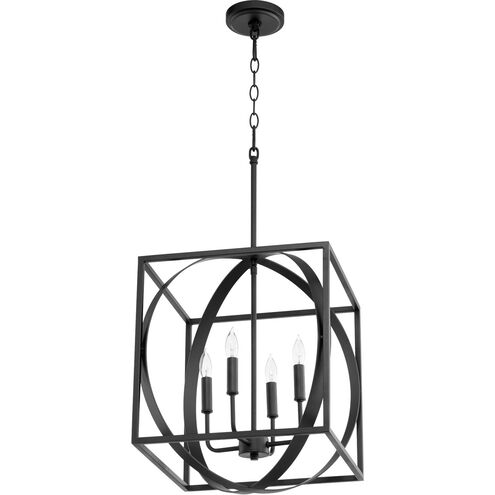 Fort Worth 4 Light 16 inch Noir Pendant Ceiling Light
