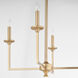 Eldorado 4 Light 22 inch Aged Brass Chandelier Ceiling Light